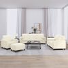 vidaXL Set di Divani 4 pz con Cuscini Crema in Velluto