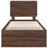 vidaXL Struttura del letto Rovere Marrone 100 x 200 cm Pino massello