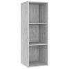 vidaXL Mobile Porta TV Grigio Cemento 107x35x37 cm Legno Multistrato