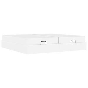 vidaXL Struttura letto con materasso con materasso 2 pcs Bianco PVC