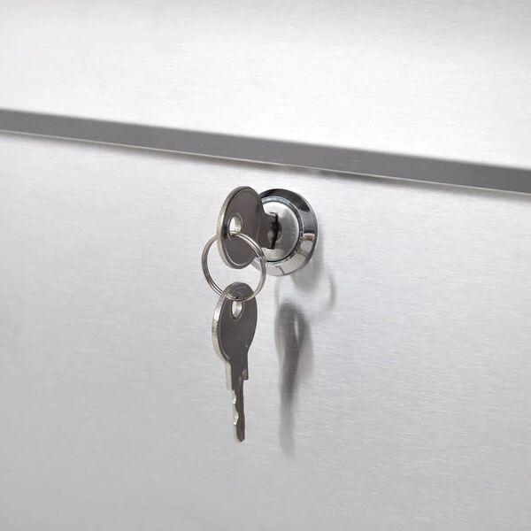 Casetta della Posta Doppia con Supporto in Acciaio Inox