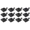 vidaXL Lampade Solari da Esterno 12 pz LED Quadrate 12 cm Nere