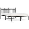 vidaXL Giroletto con Testiera in Metallo Nero 140x190 cm