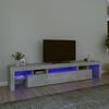 vidaXL Mobile Porta TV con Luci LED Grigio Cemento 215x36,5x40 cm