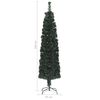 vidaXL Albero Natale Artificiale Sottile Supporto 210 cm Fibra Ottica