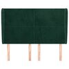 vidaXL Testiera ad Orecchio Verde Scuro 147x23x118/128cm in Velluto