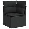 vidaXL Set Divani da Giardino 5 pz con Cuscini in Polyrattan Nero