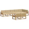 vidaXL Set di divani da esterno 6 pz Bianco e Beige Poliestere