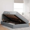 vidaXL Letto con contenitore e materasso Grigio chiaro 120 x 190 cm