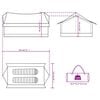 vidaXL Tenda da Campeggio per 2 Persone Verde Impermeabile