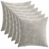 vidaXL Federa 6 pz HEERLEN Grigio Chiaro 30 x 30 cm Tessuto Chenille
