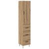 vidaXL Credenza Rovere artigianale 34,5 x 34 x 90 cm