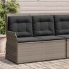 vidaXL Panchina da giardino con cuscino Grigio Poly Rattan