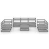 vidaXL Set Divani da Giardino 8 pz Grigio in Legno Massello di Pino