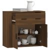 vidaXL Credenza Rovere Marrone 80x33x70 cm in Legno Multistrato