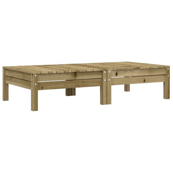 vidaXL Poggiapiedi Giardino con Cuscini 2pz Legno Impregnato di Pino