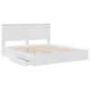vidaXL Letto con Contenitore Bianco 180 x 200 cm Legno multistrato