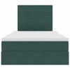 vidaXL Letto con contenitore e LED Verde Scuro 120 x 200 cm Velluto