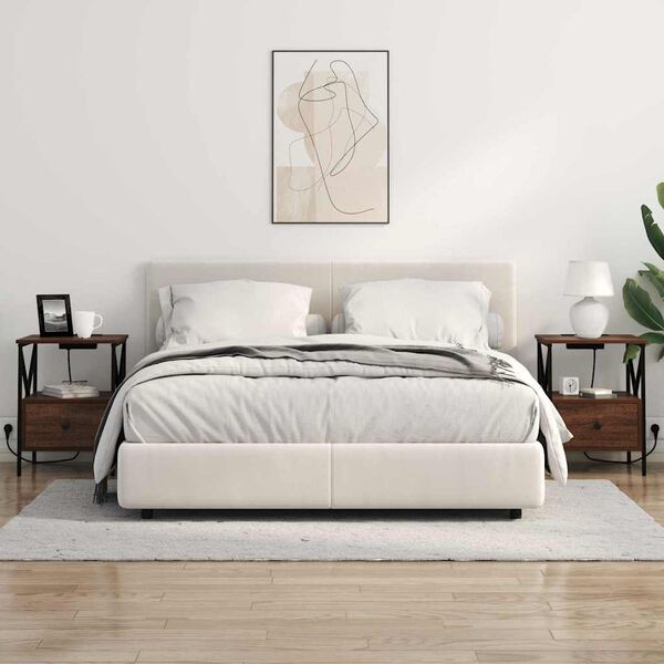 vidaXL Armadio da Notte Rovere Marrone 41,5 x 40,5 x 55 cm