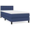 vidaXL Giroletto a Molle con Materasso Blu 80x200 cm inTessuto