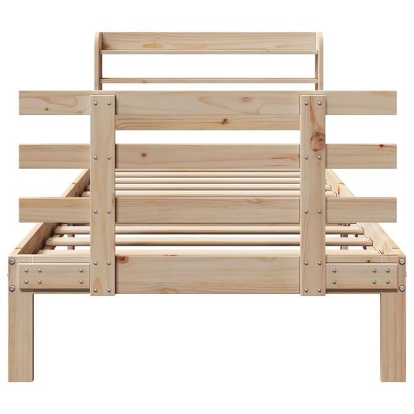 vidaXL Giroletto con Testiera 90x190 cm in Legno Massello di Pino