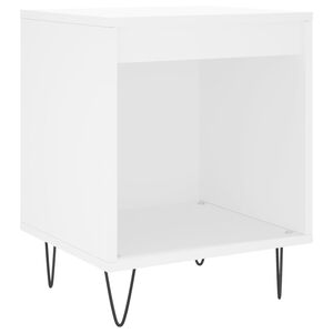 vidaXL Comodino Bianco 40x35x50 cm in Legno Multistrato