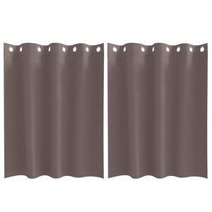 vidaXL Tende Blackout con Anelli 2 pz Marrone Scuro 140 x 140 cm
