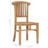 vidaXL Set da Pranzo da Giardino 3 pz in Legno Massello di Teak