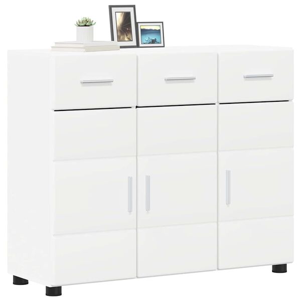 vidaXL Credenza FLORIN Bianco 88,5 x 30,5 x 73 cm Legno multistrato