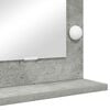 vidaXL Specchio da Vanit&agrave; Rettangolare Grigio cemento 60 x 55 x 18 cm