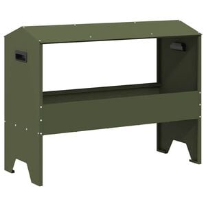 vidaXL Abbeveratoio per bestiame Verde oliva 79 x 35 x 62 cm