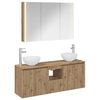 vidaXL Set di Armadi da Bagno 4 pz Rovere Artigianale