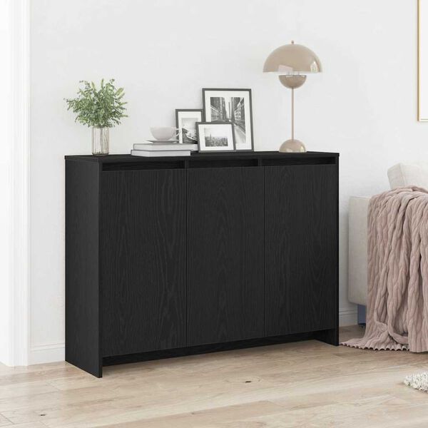 vidaXL Credenza Nero 102 x 33 x 75 cm Legno multistrato