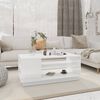 vidaXL Tavolino da Salotto Bianco Lucido 102x55x43 cm in Truciolato