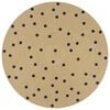 vidaXL Tappeto Lavorato a Mano in Juta con Stampa a Pois 150 cm