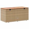 vidaXL Contenitore da Giardino Beige 110x50x54 cm Polyrattan e Acacia