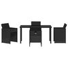 vidaXL Set da Pranzo per Giardino con cuscino 5 pcs Nero polyrattan