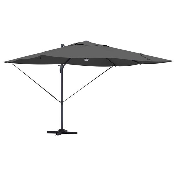 vidaXL Parasol Roma a braccio Antracite e Nero 352 x 251 x 265 cm
