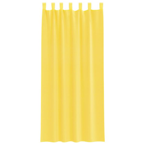 vidaXL Tende in Voile con Passanti 2 pz Giallo 140x225 cm