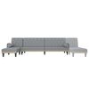 vidaXL Divano Letto a L Grigio Chiaro 260x140x70 cm in Tessuto