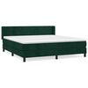vidaXL Giroletto a Molle con Materasso Verde Scuro 160x200 cm Velluto