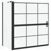 vidaXL Schermo per Bagno e Doccia Nero e trasparente 116 x 68 x 128 cm