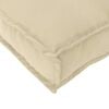 vidaXL Set di Cuscini per Pallet 2 pcs Beige 180 x 40 x 8 cm