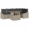vidaXL Set Divano da Giardino 6 pz Grigio chiaro polyrattan