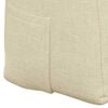 vidaXL Cuscino per Schiena Crema 140 x 24 x 50 cm Tessuto