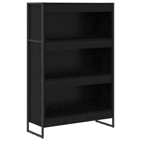 vidaXL Armadio per Libri Rovere Nero 80 x 30 x 155 cm