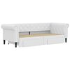 vidaXL Divano Letto Estraibile con Cassetti Bianco 90x200cm Similpelle