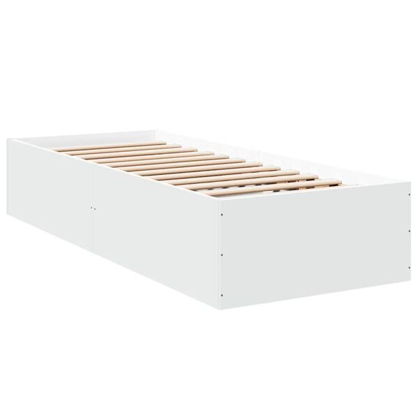 vidaXL Giroletto Bianco 75x190 cm in Legno Multistrato