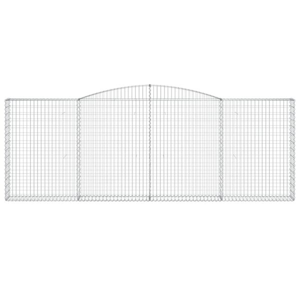 vidaXL Cesti Gabbioni ad Arco 2 pz 400x30x140/160 cm Ferro Zincato