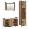 vidaXL Set di Armadi da Bagno 3 pz Rovere Artigianale 40 x 36 x 181 cm